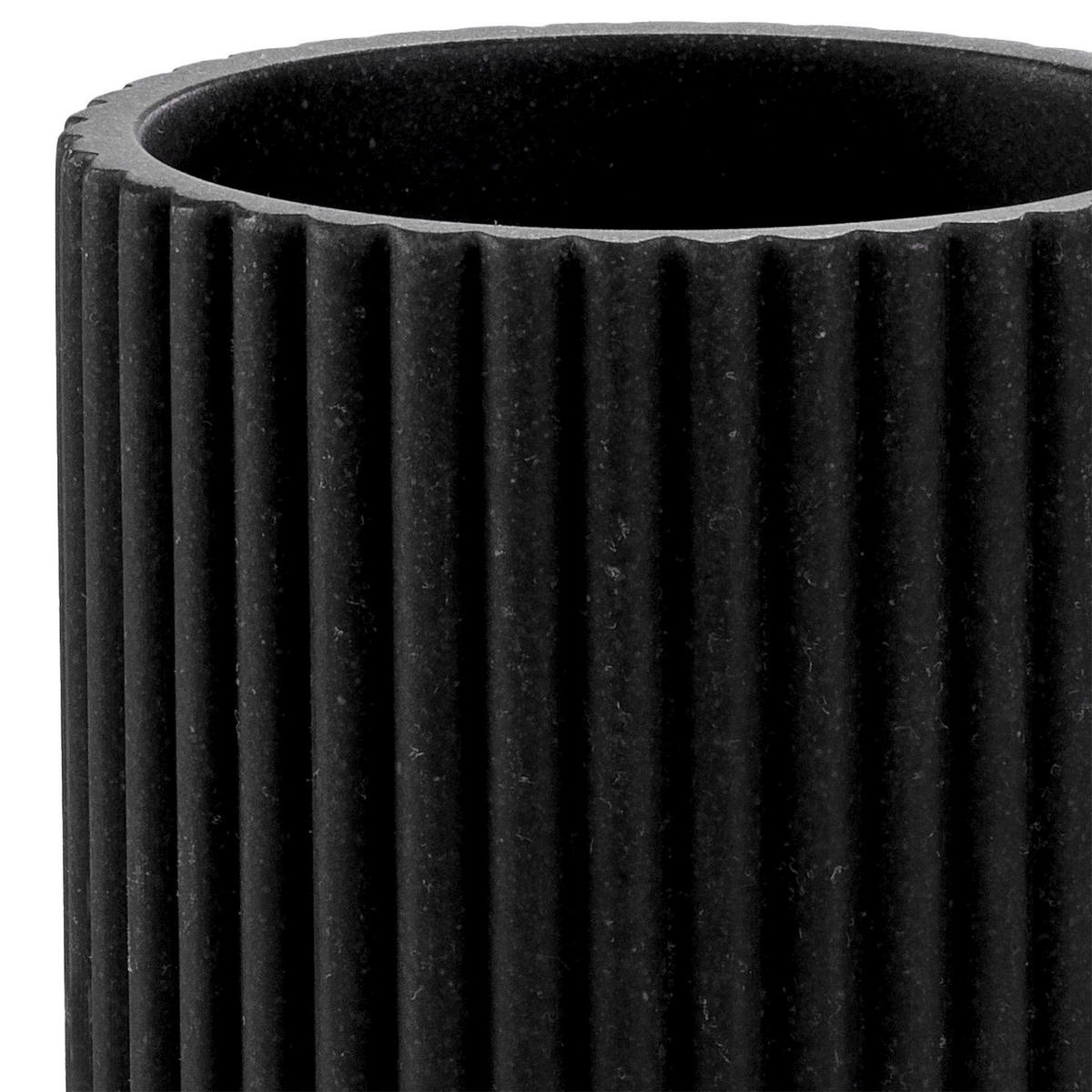BADBECHER mit Akazienholz Niagara 8/8/10,8 cm - Schwarz, Kunststoff (8/10.8/8cm) - Douceur d´intérieur