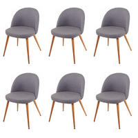 ESSZIMMERSTUHL Grau 6er-Set - Grau, Textil (48/77/46cm) - MCW