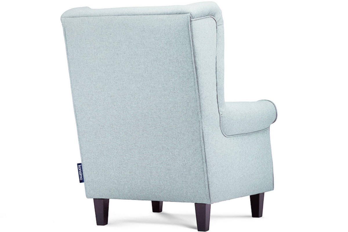 OHRENSESSEL MILES Massivholzbeine, Minzefarben - Mintgrün, Holzwerkstoff/Buchenholz (82/105/97cm) - KONSIMO®