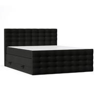 BOXSPRINGBETT Blend Schwarz 120/200 cm mit Matratze - Schwarz, Holz/Holzwerkstoff (120/200cm) - Maison de Reve