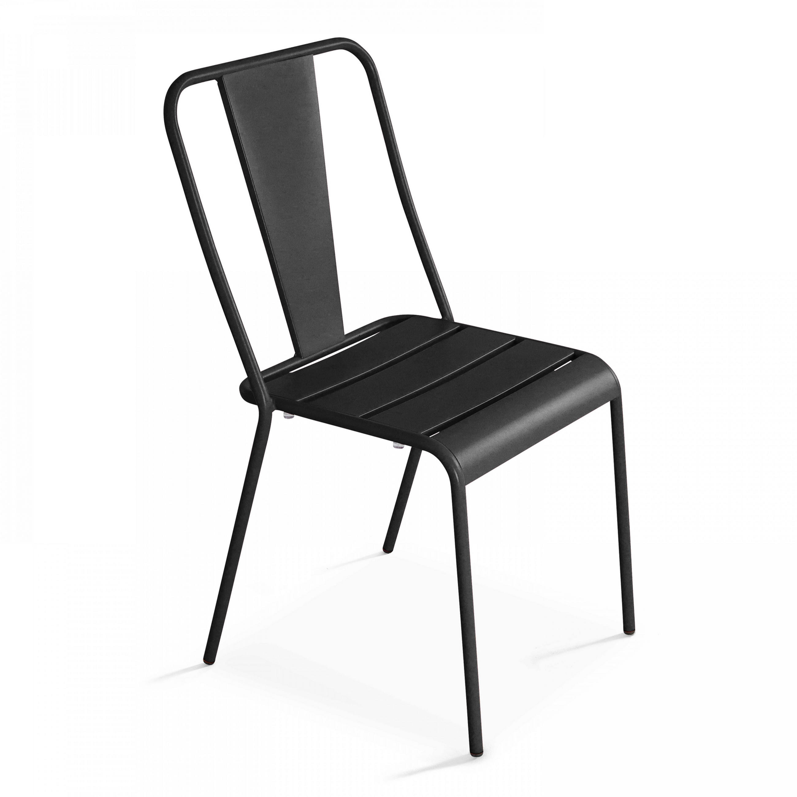 GARTENSTUHL, Grau - Grau, Metall (51/83/54cm) - Oviala