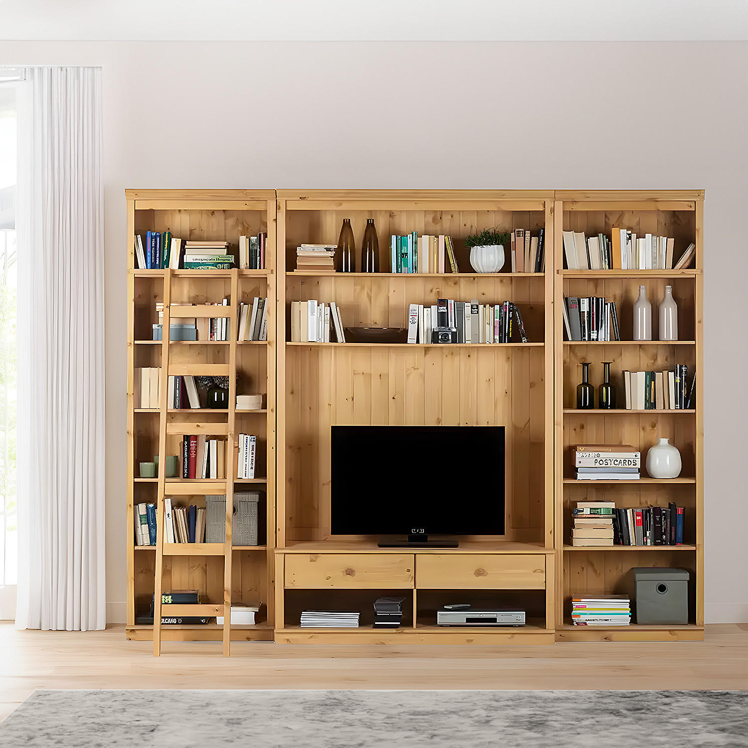 WOHWAND - Kiefer massiv, Typ A - Kieferfarben, Holz (288/223/45cm) - home24