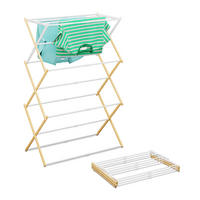 SUŠIAK na prádlo - viacfarebná, kov/drevo (74/107/37cm) - Relaxdays