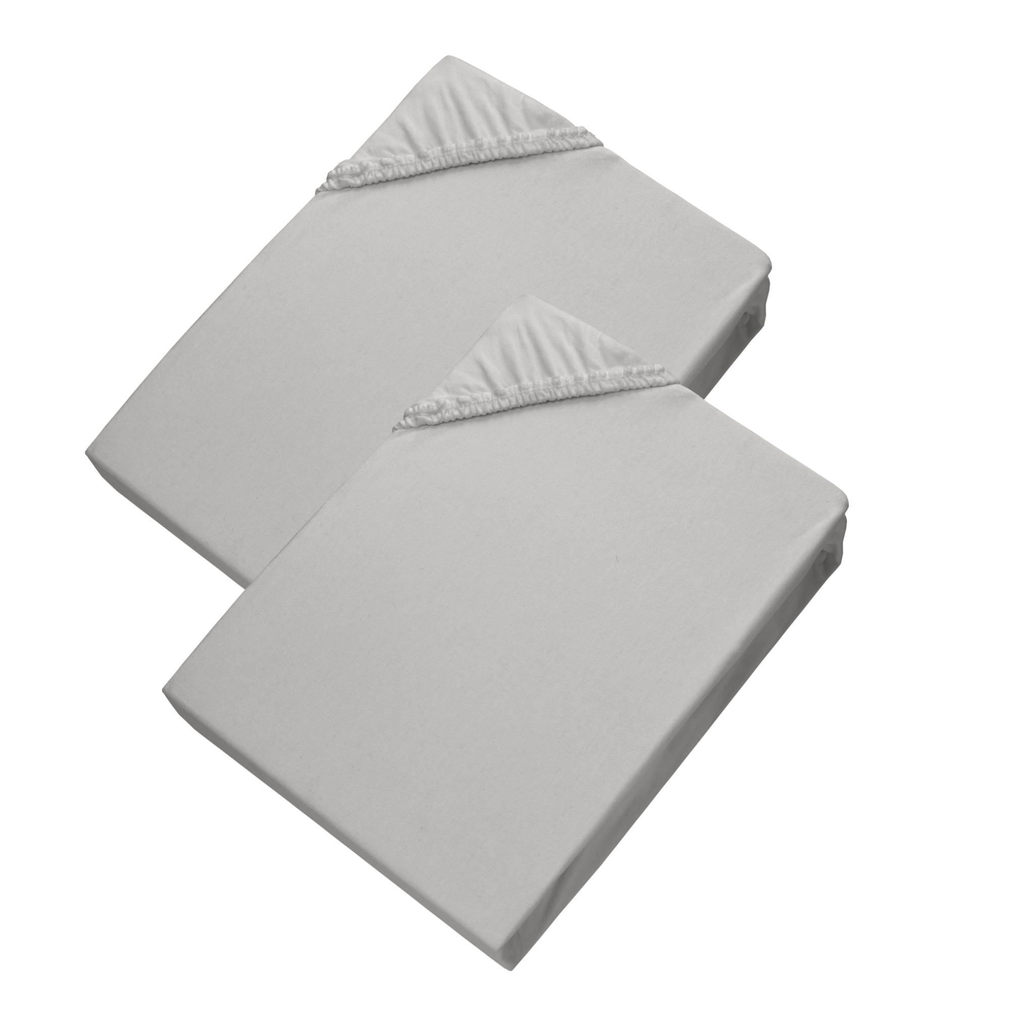 SPANNBETTLAKEN SPANNBETTTUCH PREMIUM 2er Set - Grau, Textil (100/200cm) - Esprit