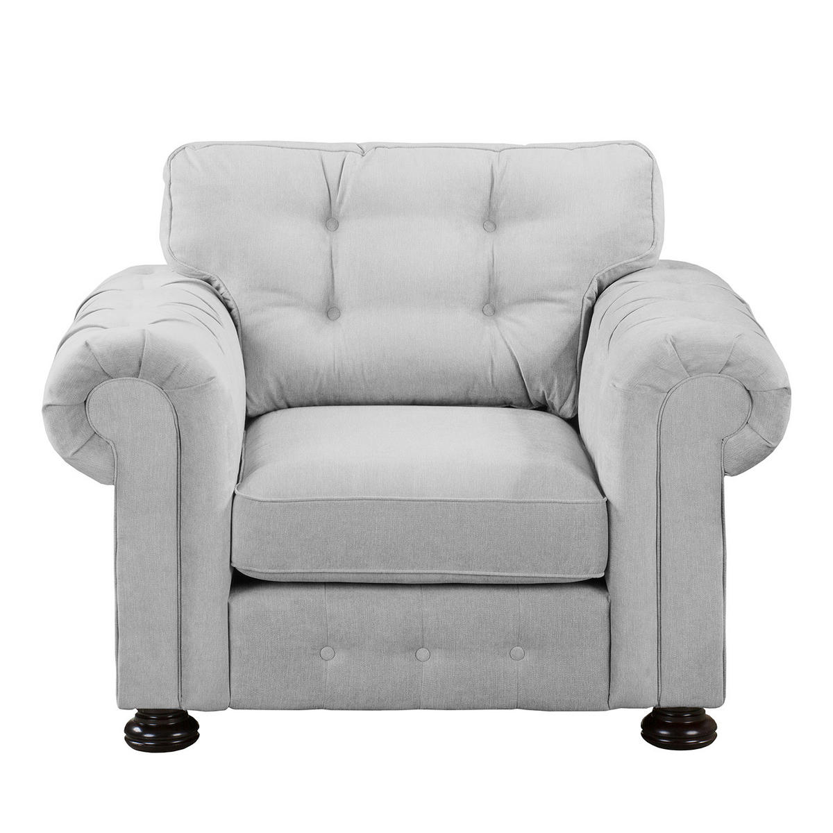 POLSTERGARNITUR (3-2-1) - Microfaser - Grau, Textil (1/1/1cm) - home24