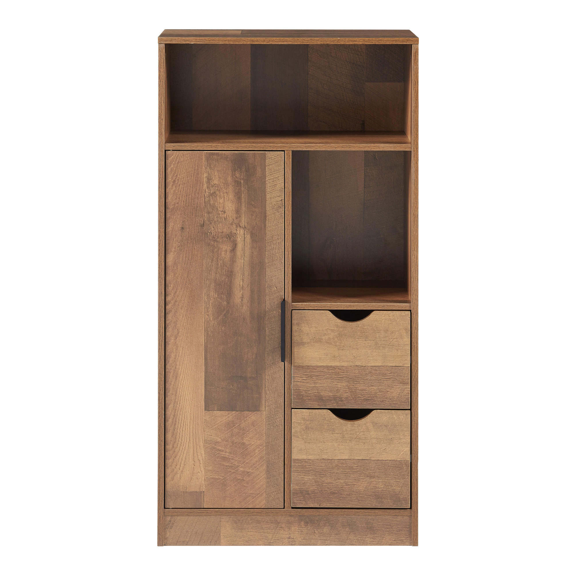 BADEZIMMERSCHRANK Namsskogan - Walnussfarben/Schwarz, Holzwerkstoff/Metall (50/100/25cm) - [en.casa]
