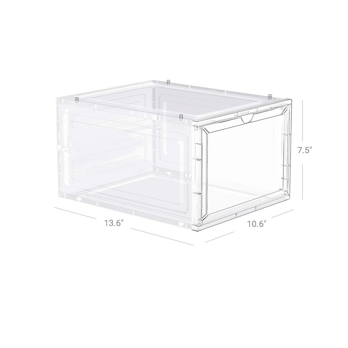 SCHUHBOX SCHUHORGANIZER 6ER-SET - Weiß, Kunststoff (33/25.5cm) - Hansiro