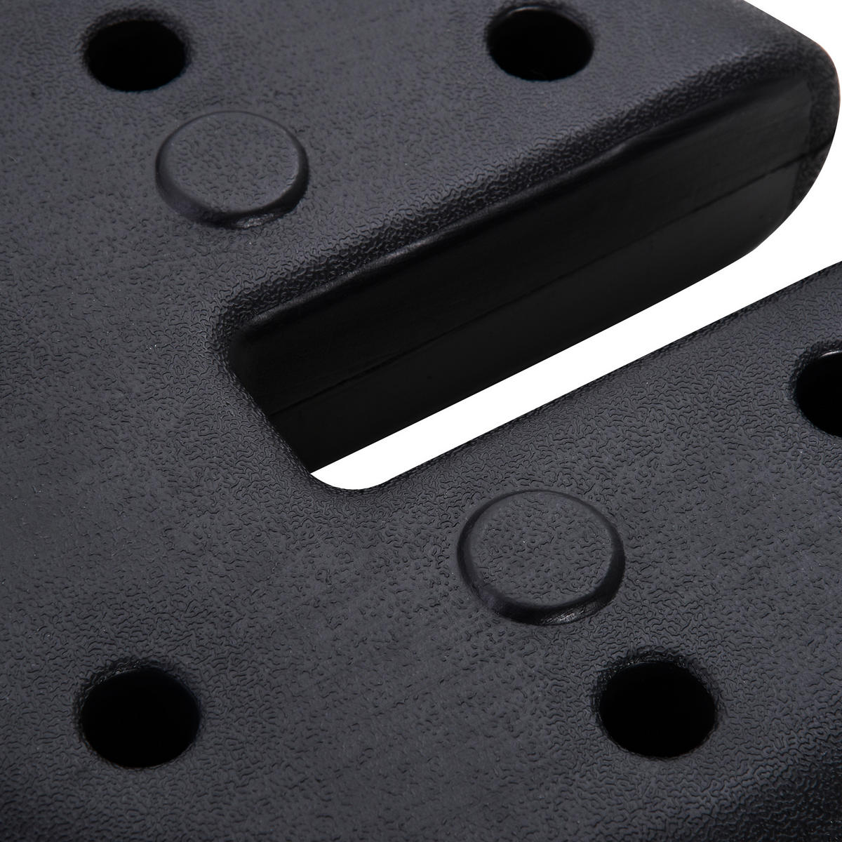 STANDFUSS Gewicht Partyzelt Pavillongewicht befüllbar bis 5 kg HDPE-Kunststoff Schwarz Ø25 x 6 cm - Schwarz, Kunststoff (25/25cm) - Outsunny