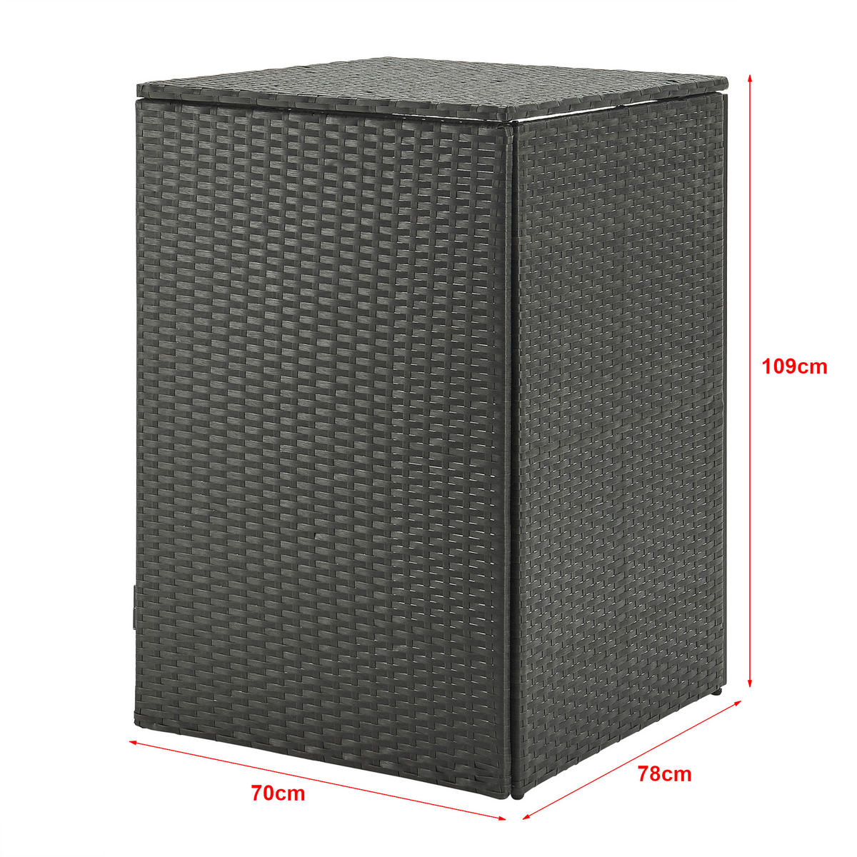 MÜLLTONNENBOX Widnau - Dunkelgrau, Kunststoff (70/109/78cm) - [en.casa]