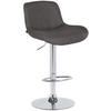 BARHOCKER Stoff dunkelgrau - Chromfarben/Dunkelgrau, Textil/Metall (50/85/50cm) - CLP