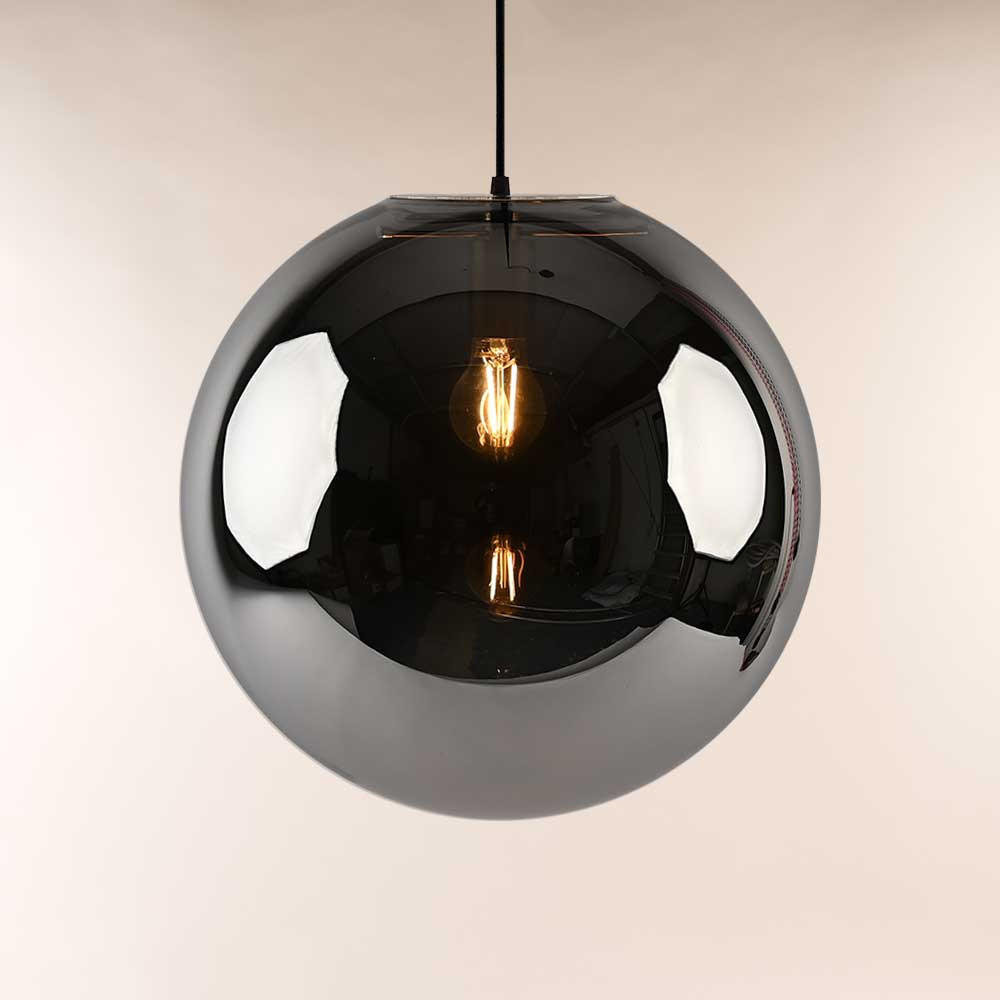 GALERIELAMPE Orb 5m Abhängung Gold/Rauch Ø 40cm - Goldfarben, Glas (40/40/40cm) - s.luce