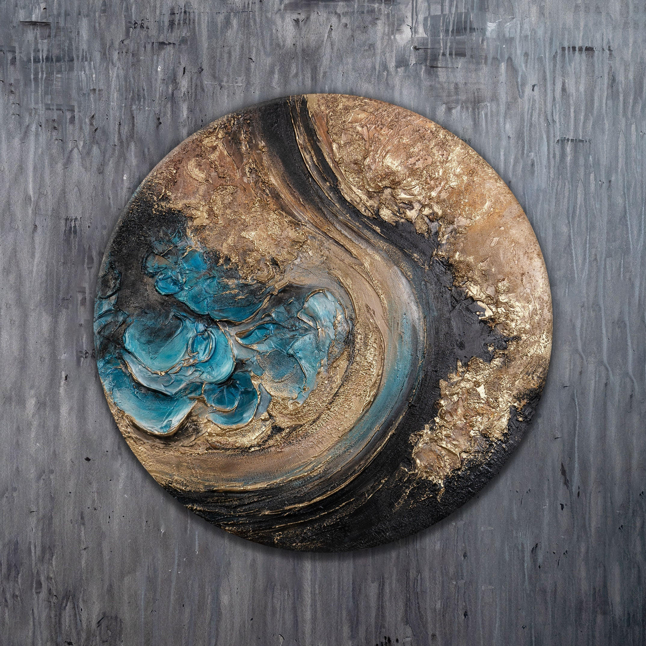 GEMÄLDE Der Schimmer der Ewigkeit auf Keilrahmen 70 cm - Multicolor, Holz (70/70cm) - YS-art gallery