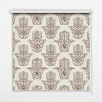 VNÚTORNÁ roleta - okenná roleta - roleta - 90x180 cm - Vzor - sivá, plast (90/180/0.5cm) - TULUP