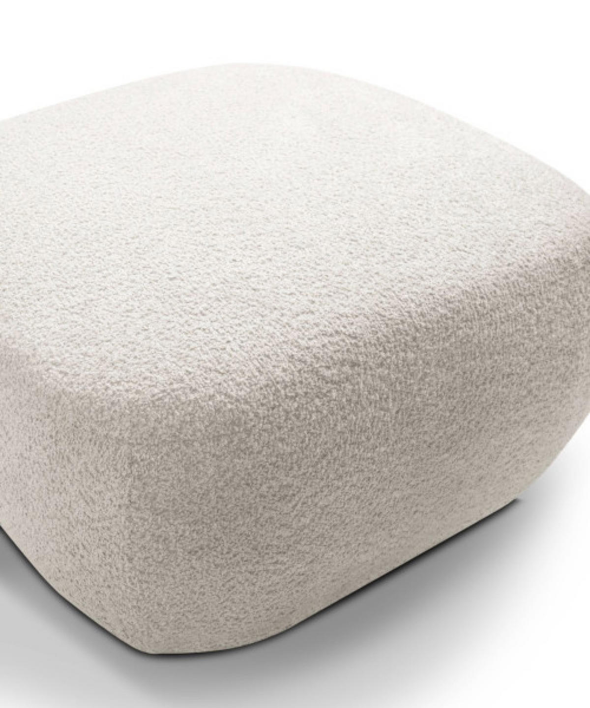 POUF Hellgrau LIO Bezogene Abriamo Stoff Auf Schwarzen Niedrigen Beinen - Grau, Textil (75/39/75cm) - Sepro Meble