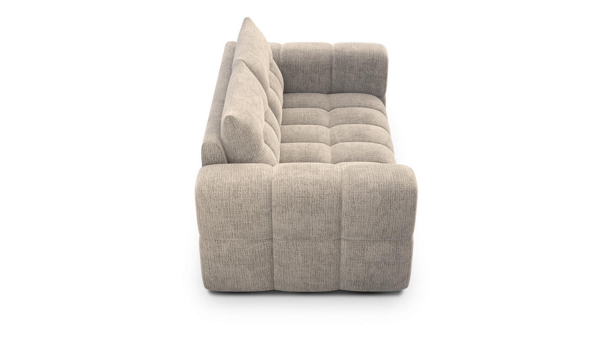 SOFA CLOUDI 2-Sitzer, beige - Beige/Schwarz, Holz/Textil (181/89/104cm) - Courtois Laville