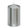 STUMPENKERZE glänzend 12 cm - Silberfarben, Paraffin (7/12/7cm) - Atmosphera Createur d´interieur