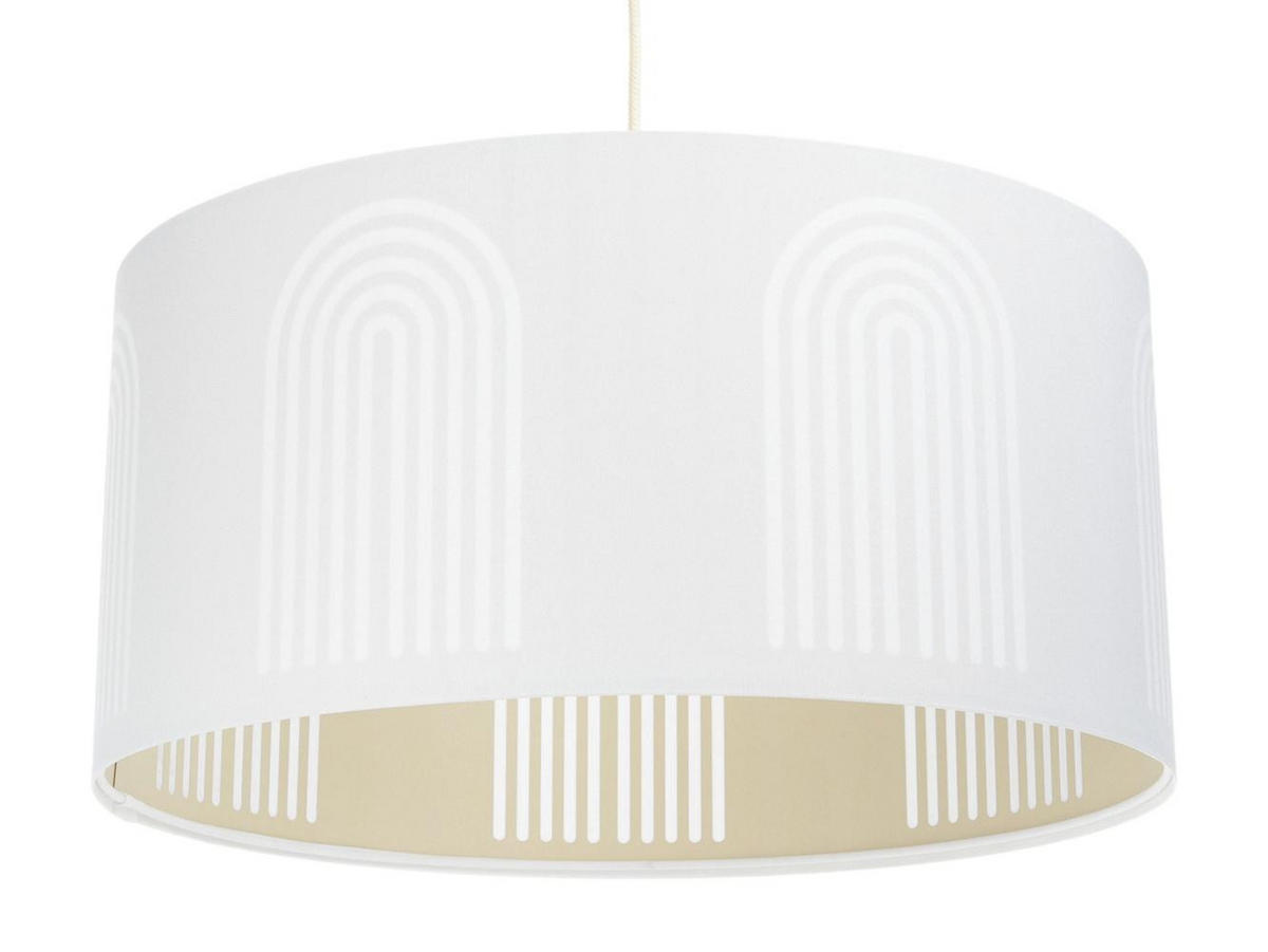 HÄNGELEUCHTE Weiß 40/90 cm - Beige/Weiß, Kunststoff (20/0.4/90cm) - ONZENO