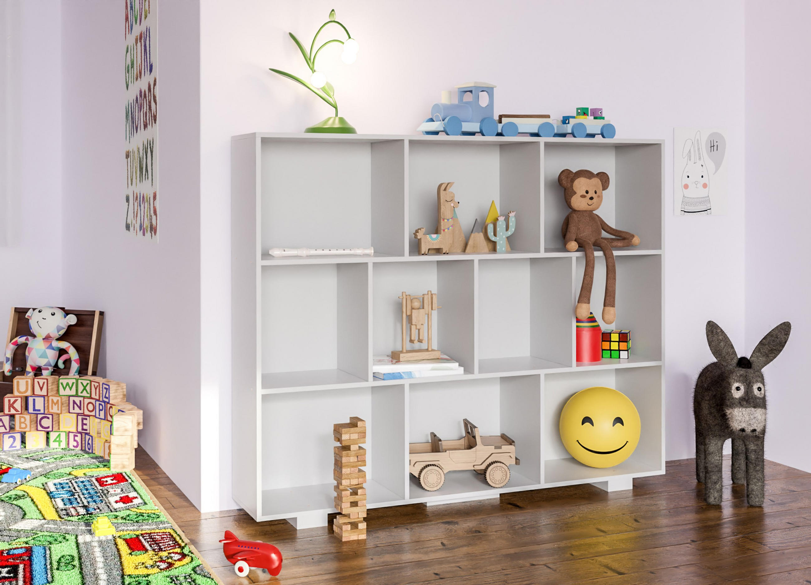 BÜCHERREGAL Holz weiß - Weiß, Holz (120/100/24cm) - CLP