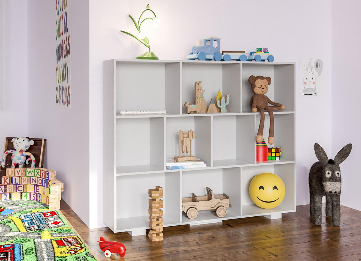 BÜCHERREGAL Holz weiß - Weiß, Holz (120/100/24cm) - CLP