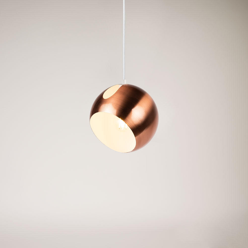 PENDELLEUCHTE Ball Kupfer Ø 20cm - Kupferfarben, Metall (20/20/20cm) - s.luce