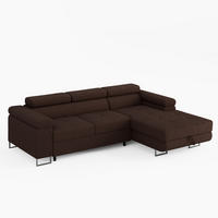 ECKSOFA VEMO MINI Rechts Braun Cord-Stoff Kompakter Komfort für Wohnräume - Braun, Textil (175/235cm) - Barchello
