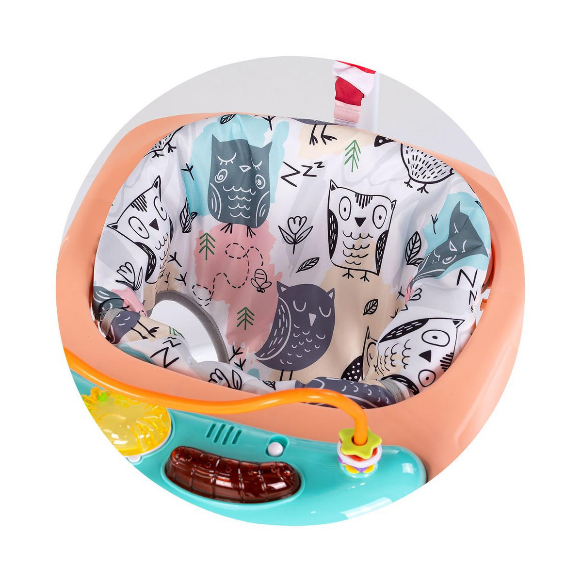 HOPSER Jumpy Car rosa Spielcenter, Hängespielzeug Musikpanel verstellbar, Musikpanel - Rosa, Kunststoff (66/71/71cm) - Chipolino