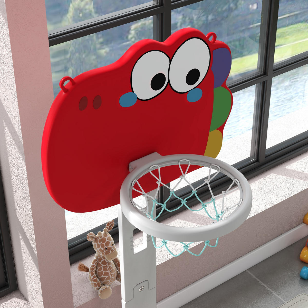 BASKETBALLKORB DE-18378 Bunt - Rot, Kunststoff (51/46cm) - ComfortXL