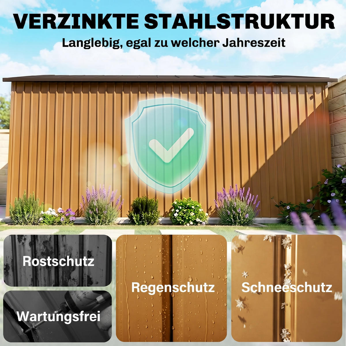 GARTENHAUS Gelb 1 Stück - Gelb, Kunststoff/Metall (340/200/386cm) - GiPP