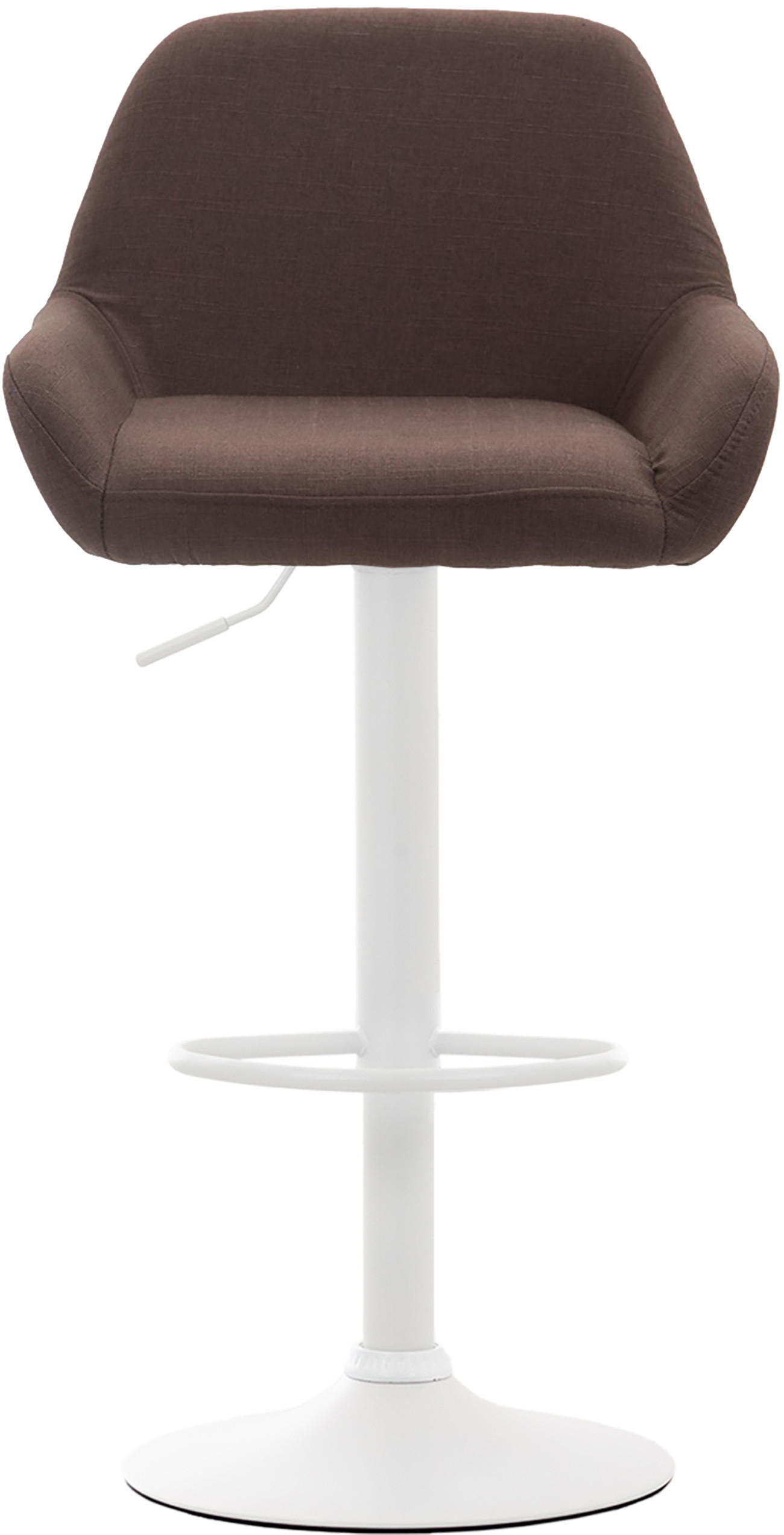 BARHOCKER DUBLIN Braun Stoff Weiß - Braun, Textil/Metall (51/89/52cm) - DELUKE