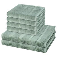 FROTTIERSET Noblesse 6-teilig - Grün, Textil (50/100cm) - Cawoe
