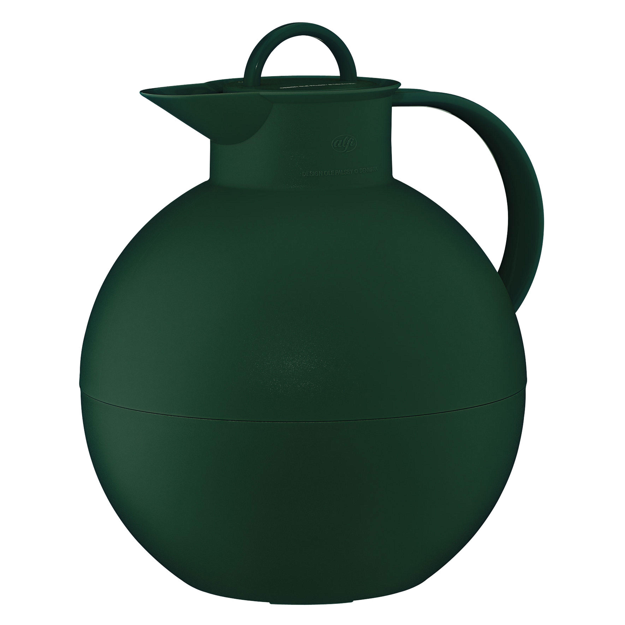 ISOLIERKANNE KUGEL, Kunststoff / Hartglaseinsatz, Smoke Pine Mat, 0.94 L - Grün, Kunststoff (0.94L) - Alfi