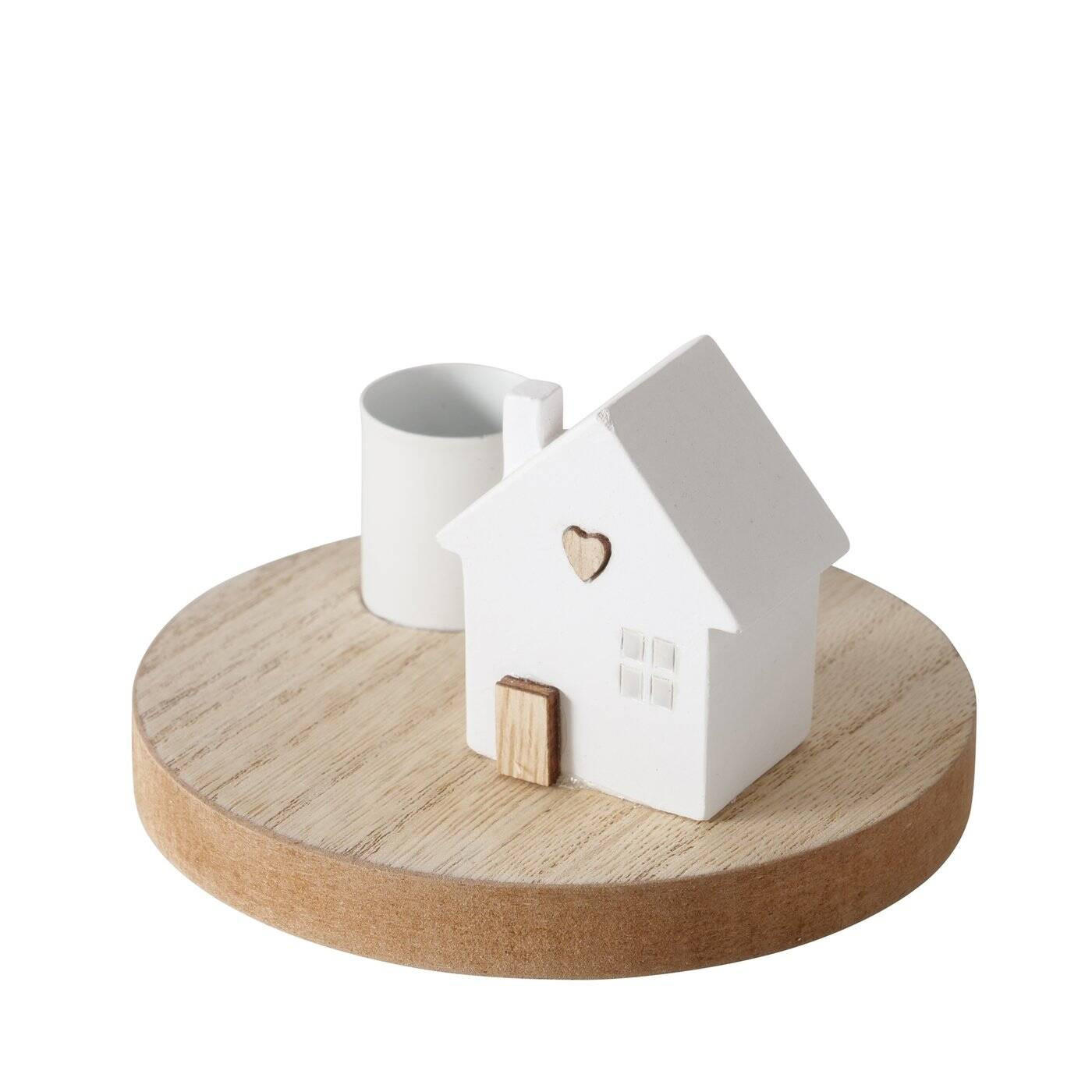 KERZENHALTER Domicil 6,5 cm - Weiß, Kunststoff (10/6.5/10cm) - Boltze Home