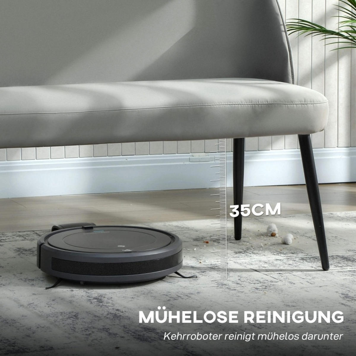 2-SITZER 127/63/84.5 cm Grau aus Metall und Eukalyptusholz - Grau, Metall (63/84.5/127cm) - OKMYHOME