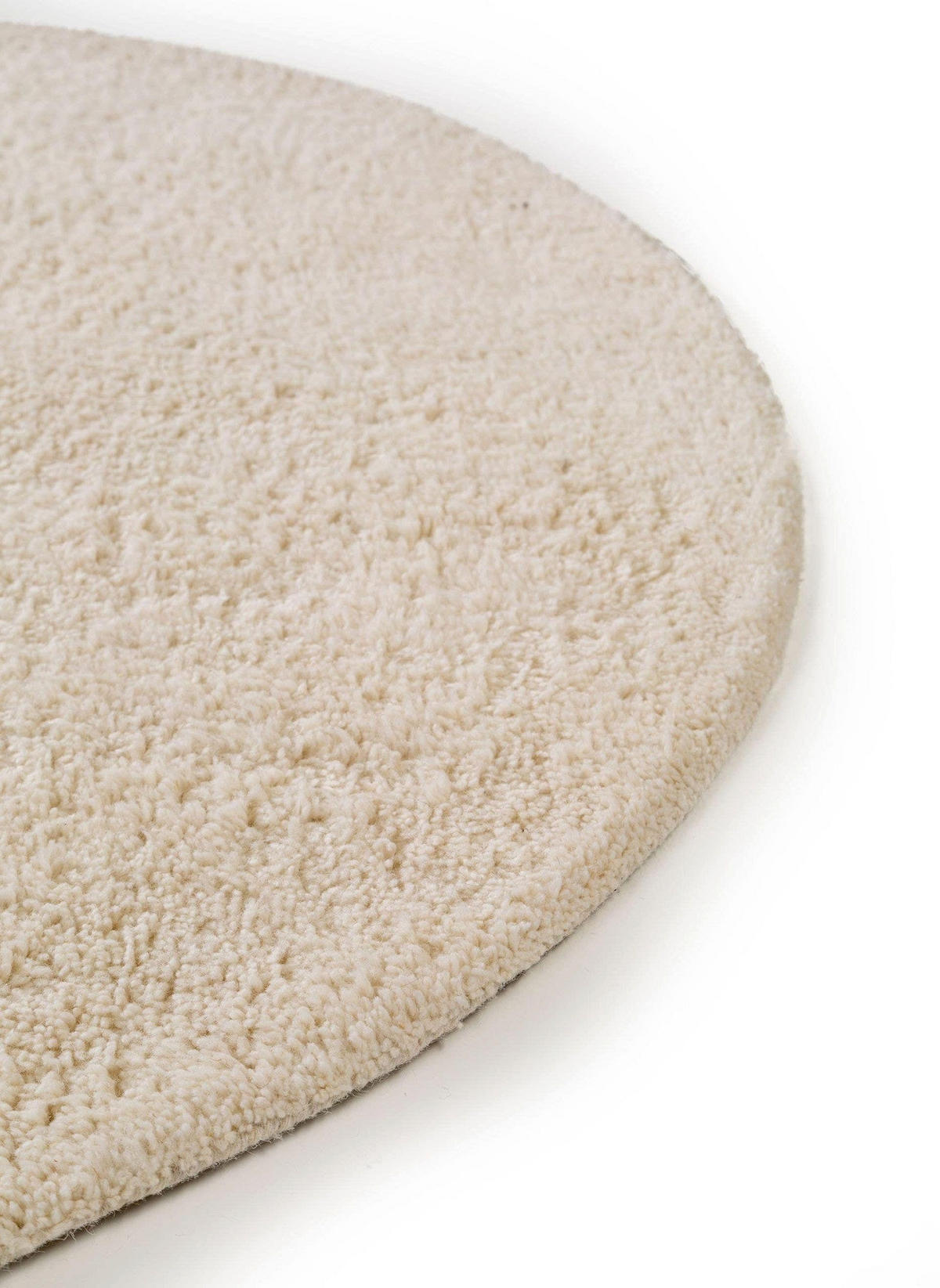 WOLLTEPPICH rund Berber Cream ø 100 cm rund - Creme, Textil (100/100cm) - benuta Pure