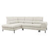 ECKSOFA Clinton, Seite: Links - Beige/Schwarz, Holz/Kunststoff (253/174cm) - MIRJAN24