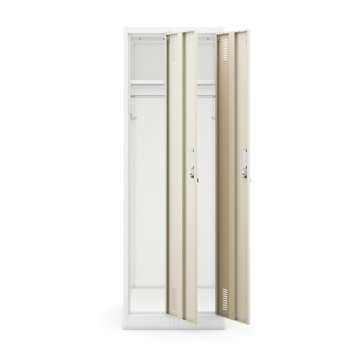 ZWEIFACH-PUTZSCHRANK KACPER II 180x60x50 cm - Weiß/Sonoma Eiche, Metall (60/180/50cm) - Jan Nowak