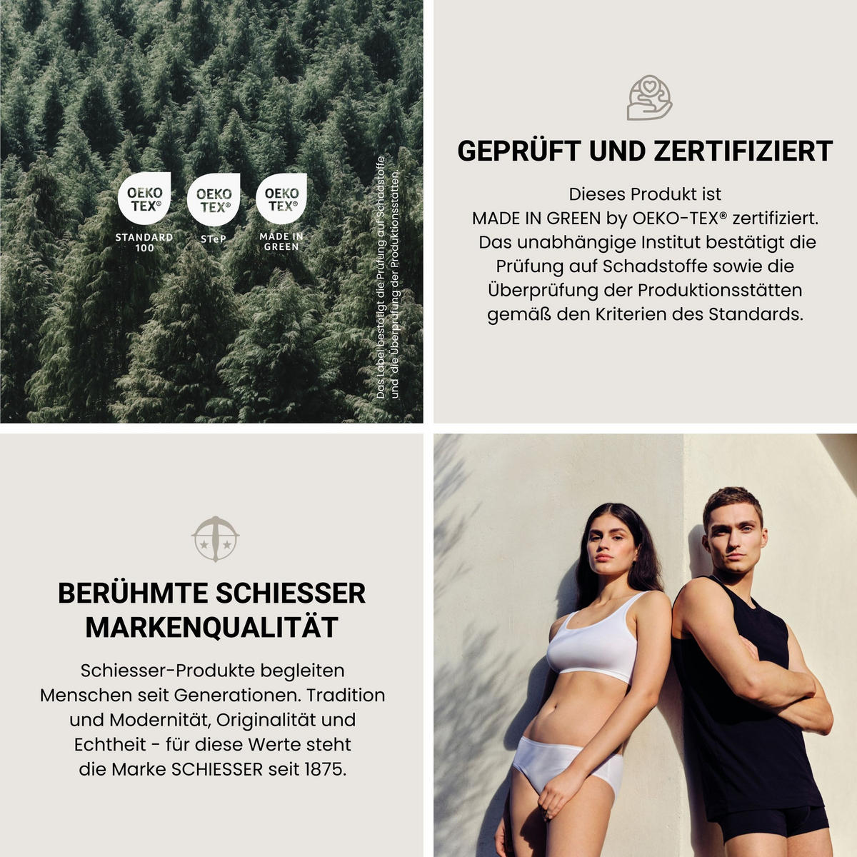 BETTWÄSCHESET Doubleface - Renforcé - 2-teilig - 155 x 220 cm - Grün-Dunkelgrau - Dunkelgrau/Grün, Textil (155/220cm) - SCHIESSER