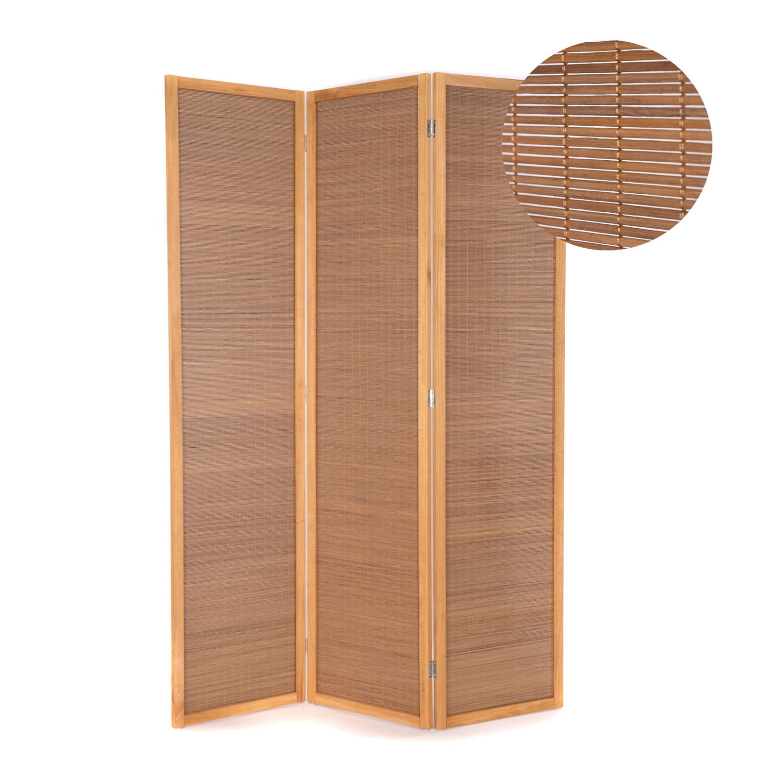RAUMTEILER Alara 3-tlg. Bambus - Braun, Holz (120/170/2cm) - CREEDWOOD