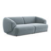 4-SITZER-SOFA Samt Stoff Blau - Blau/Schwarz, Kunststoff/Textil (232/81/98cm) - Makamii