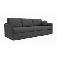 SOFA Dunkelgrau SISI Mit Schlaffunktion - Dunkelgrau/Grau, Textil (207/90/87cm) - Sepro Meble