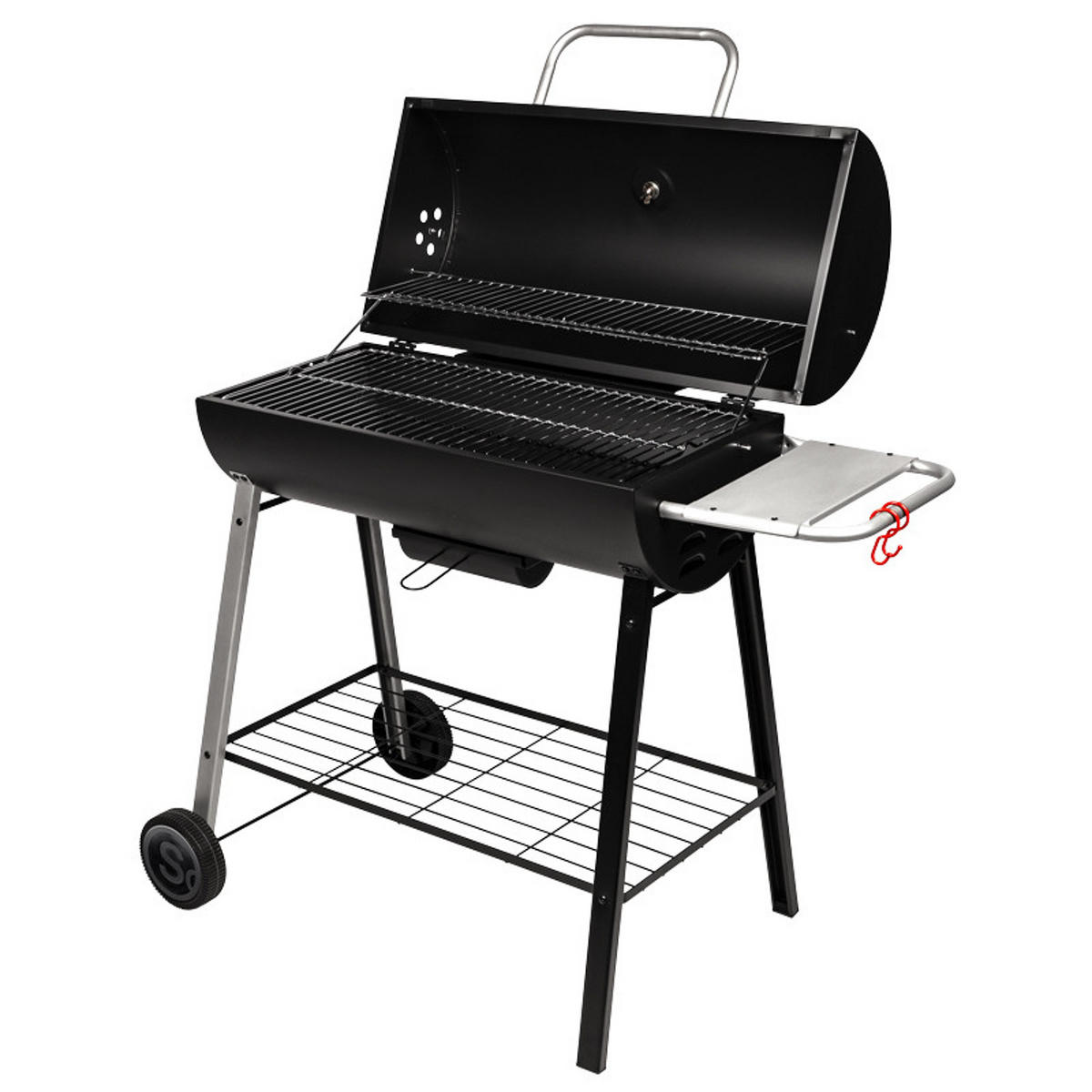 KOHLEGRILL - Schwarz, Metall (56.5/95.5/104.5cm)