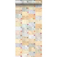 XXL-VLIESTAPETE Postkarten 50 x 900 cm - Gelb, Papier (50/900cm) - ESTAhome