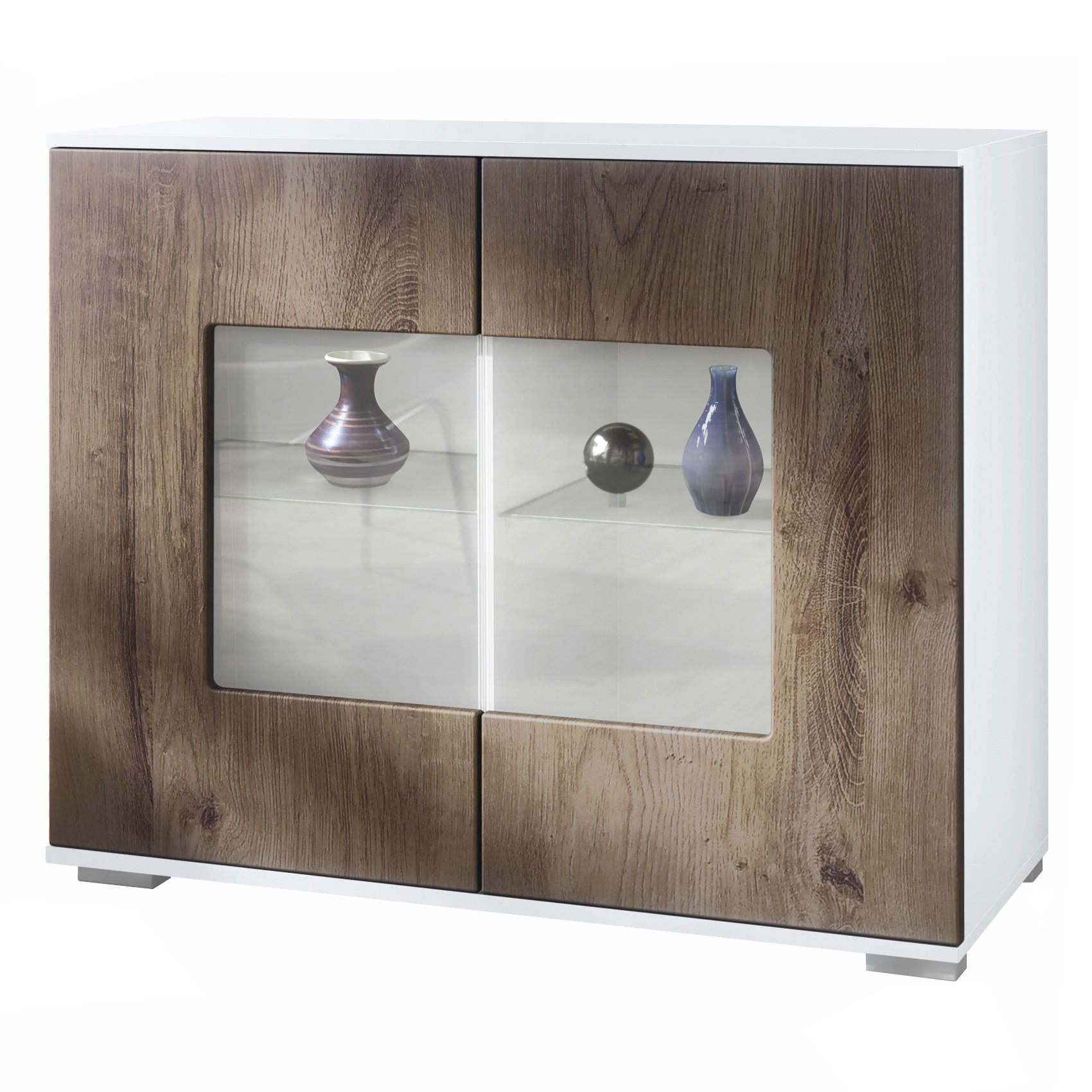 KOMMODE Grömitz Eiche Ribbeck - Alteiche, Holzwerkstoff (92.5/75.5/35cm) - Vladon