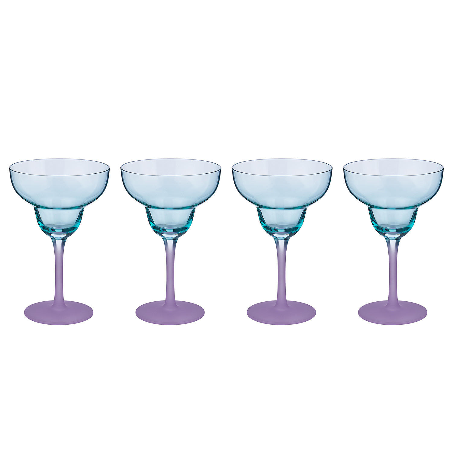 MARGARITA-GLAS (4er Set) Cocktail Night - Türkis, Glas (0.32L) - BUTLERS