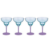 MARGARITA-GLAS (4er Set) Cocktail Night - Türkis, Glas (0.32L) - BUTLERS