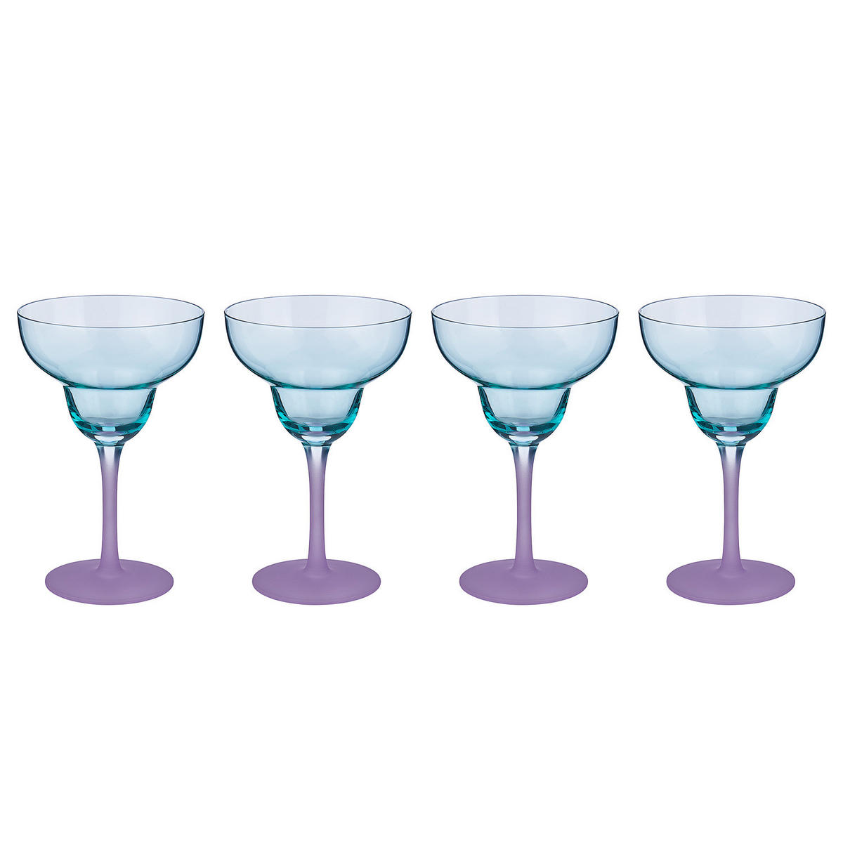 MARGARITA-GLAS (4er Set) Cocktail Night - Türkis, Glas (0.32L) - BUTLERS