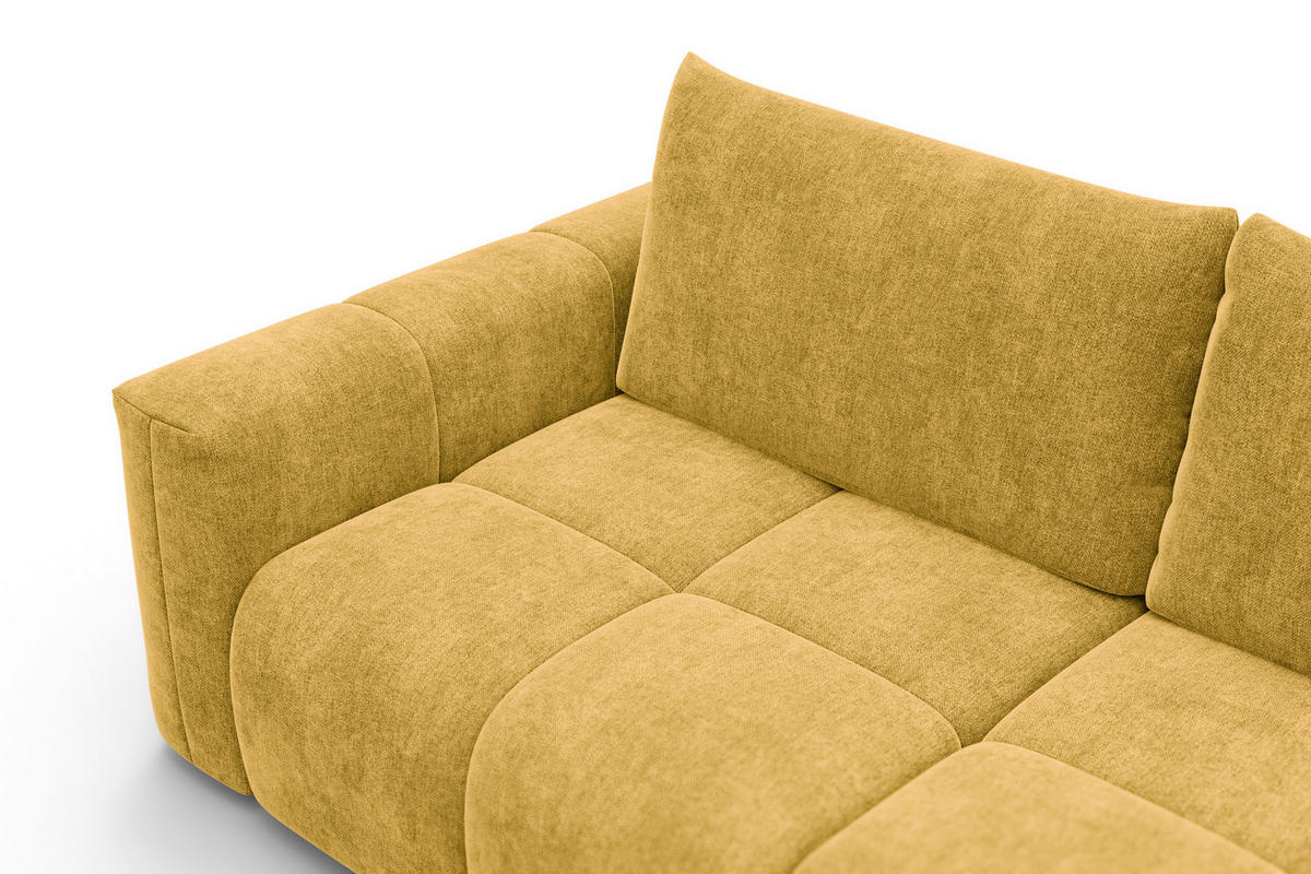 SOFA VERONA 3-Sitzer, Gelb - Gelb/Schwarz, Holz/Textil (224/83/110cm) - Courtois Laville