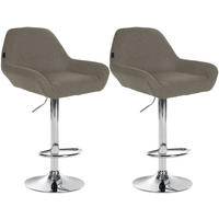BARHOCKER Braga Set 2-teilig 89-109x51x52 cm Taupe - Taupe, Textil (51/89/52cm) - furnicato