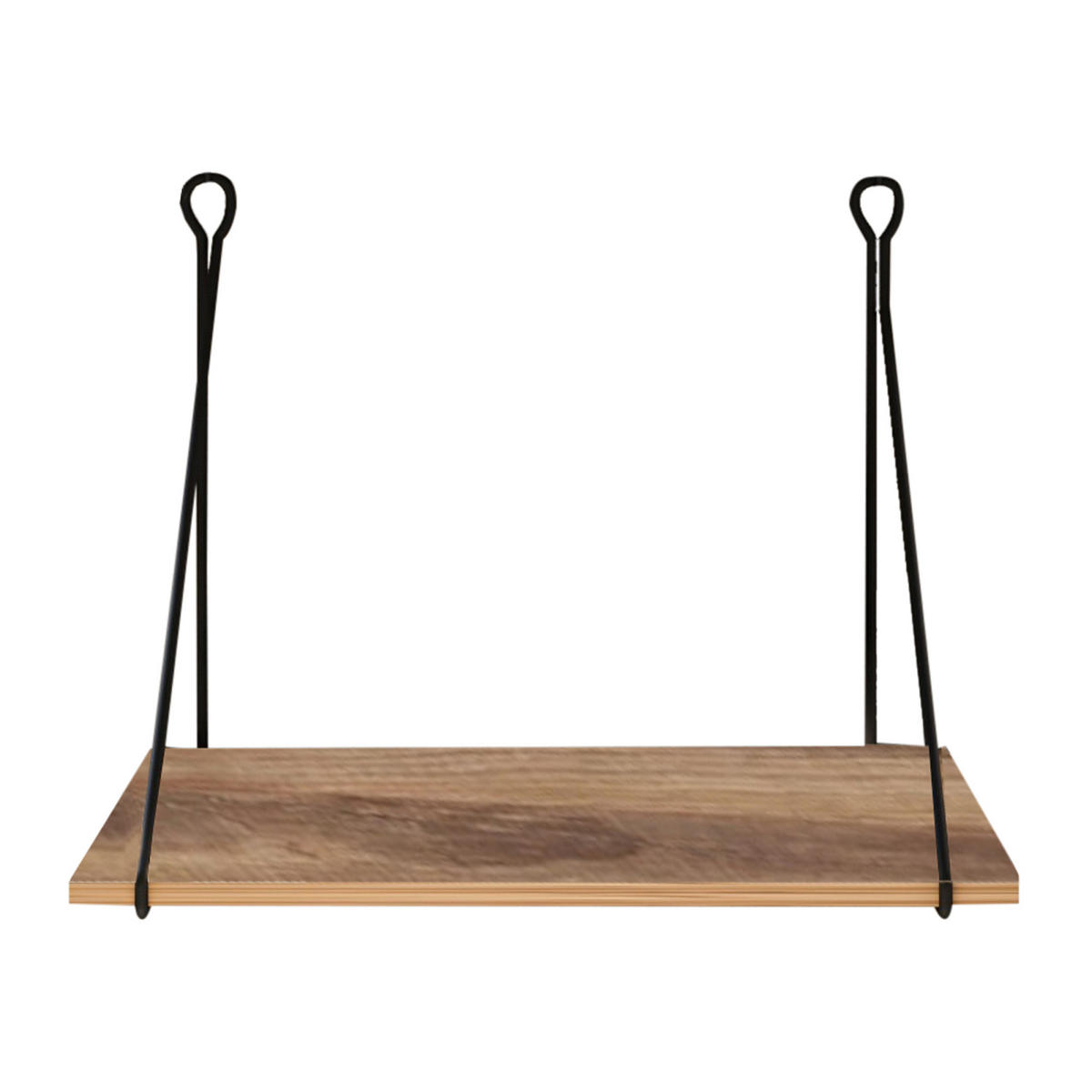 WANDSCHREIBTISCH Andøy - Schwarz/Braun, Holzwerkstoff (54/70/50cm) - [en.casa]