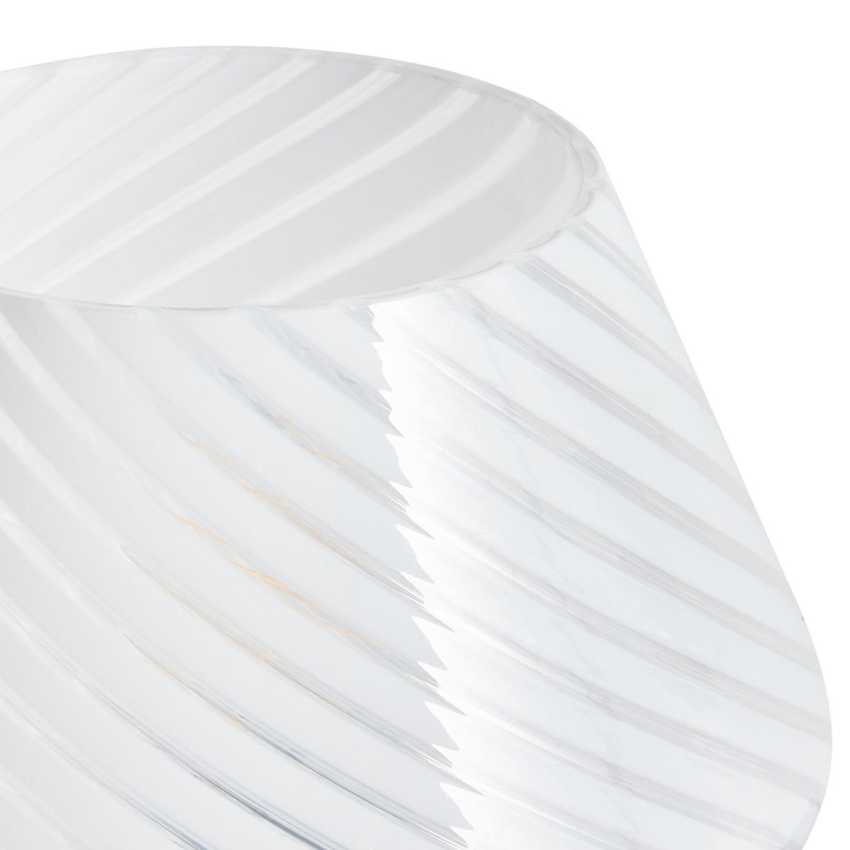 TISCHLEUCHTE Weiß Lobo - Weiß, Glas (14/14/18cm) - Beliani